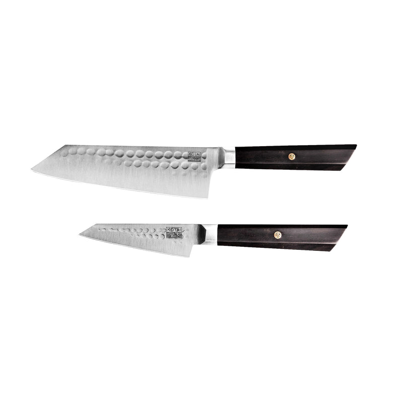 Sada japonských nožů Bunka – 2 ks (Santoku + loupací), nerez 440C
