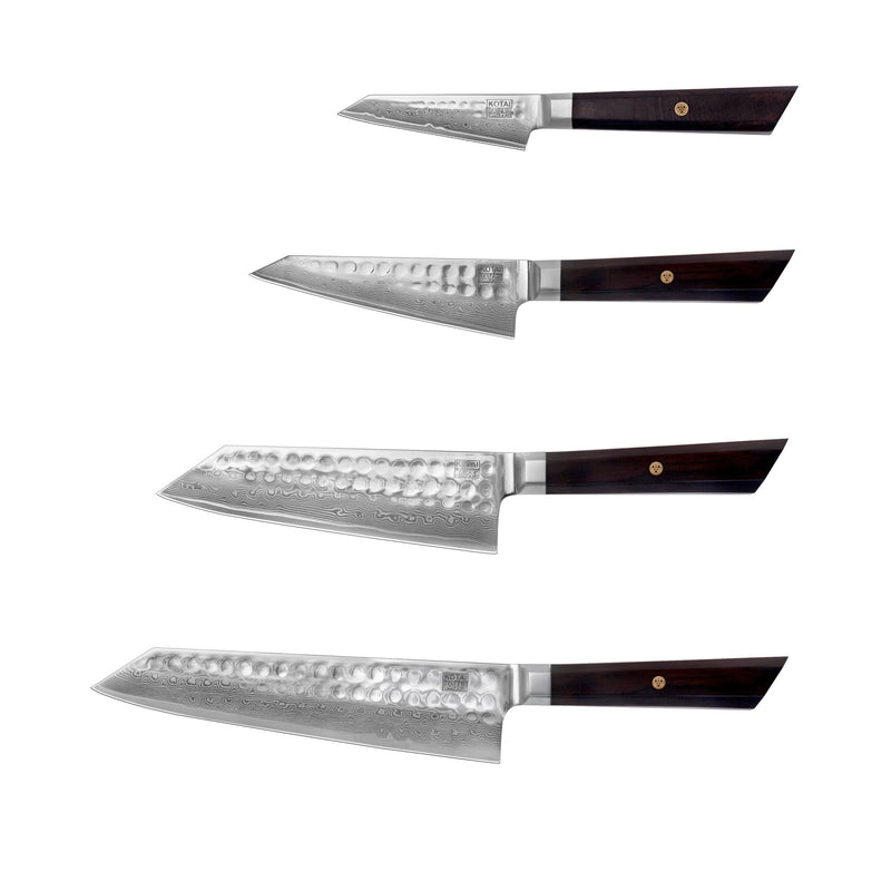 Sada japonských nožů z damaškové oceli Bunka – 4 ks
